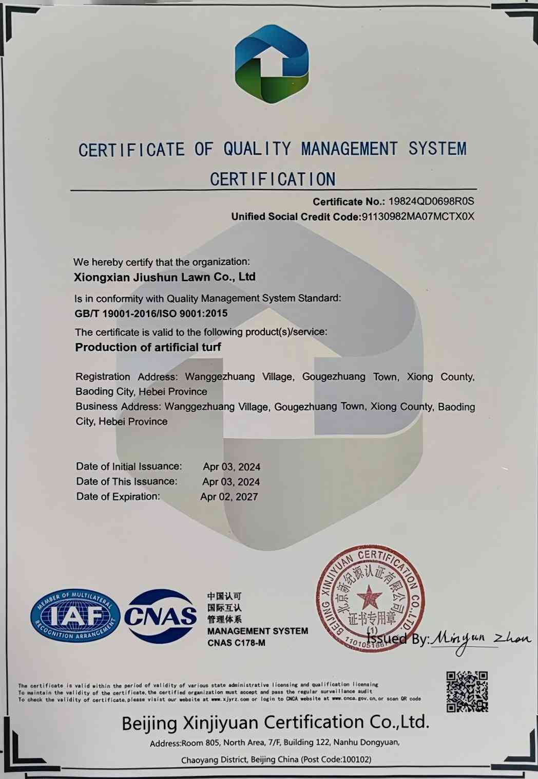 ISO 9001 - Quality Management System