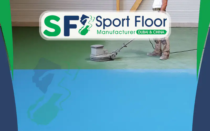 Mechanical preparation of an existing sports-court substrate