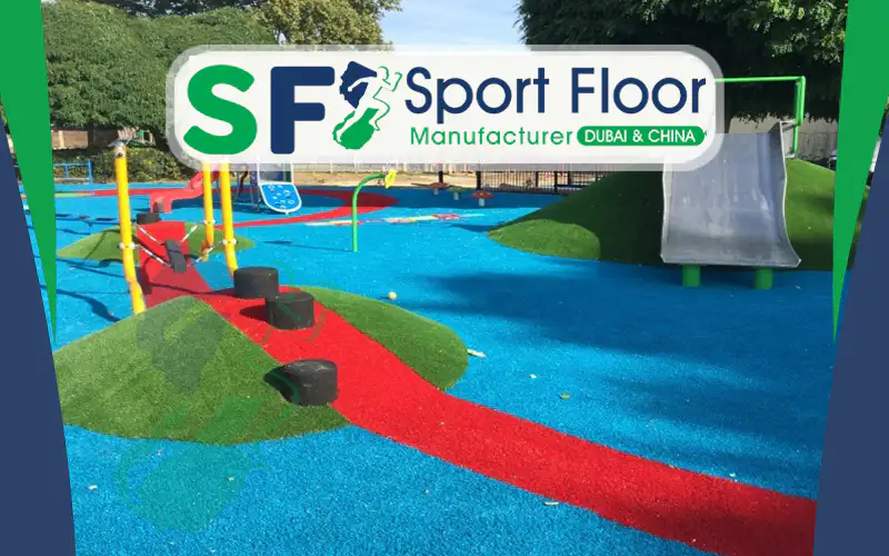 Multi-purpose recreational area using different artificial grass colors