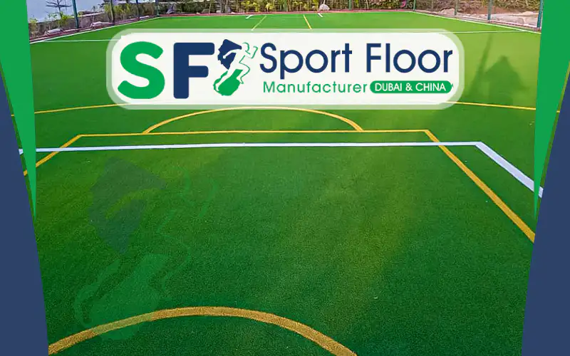 Green multi-sport artificial grass field with white and yellow markings