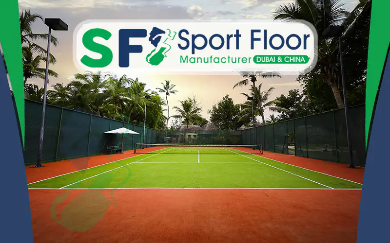 Multi-sport artificial grass court with line markings