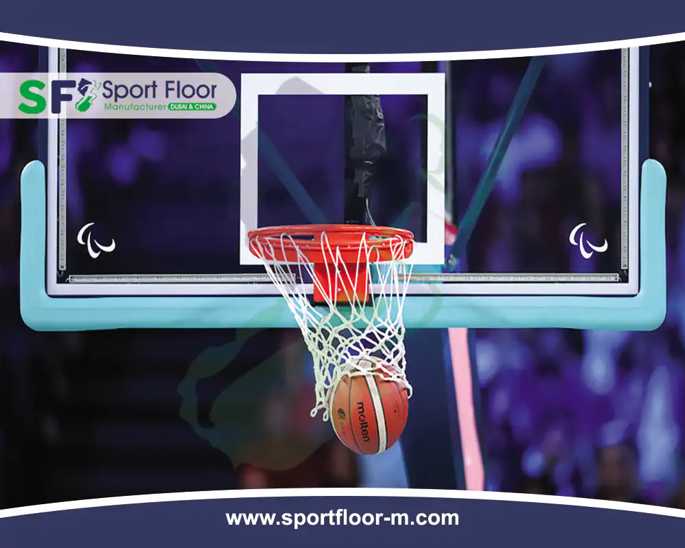اكسسورات ملاعب رياضية باسكت كرة سلة - بورد سلة معتمد من سبورت فلور
