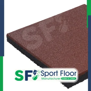 بلاط مطاط احمر 3 سم