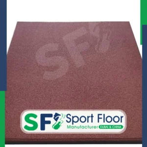 بلاط مطاط احمر 4 سم