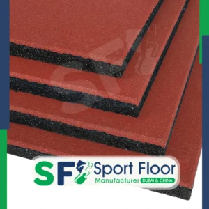 بلاط مطاط احمر 5 سم