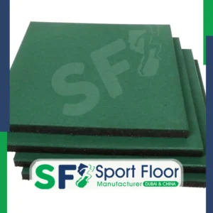 بلاط مطاط اخضر 2 سم