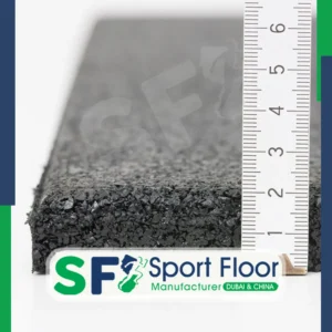 بلاط مطاط رمادي 2 سم