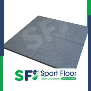 بلاط مطاط رمادي 3 سم