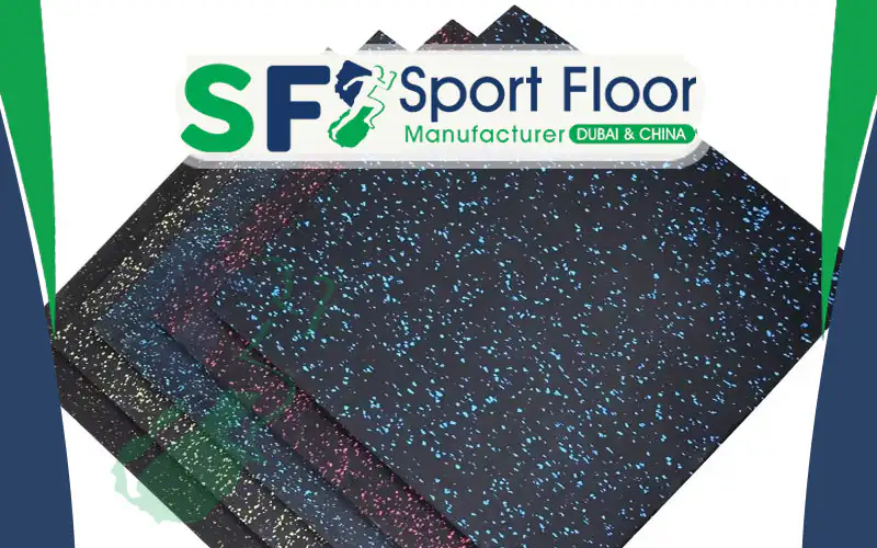 بلاط مطاط منقط - Speckled Rubber Tiles - Dalles en Caoutchouc Mouchetées - Baldosas de Goma Salpicadas
