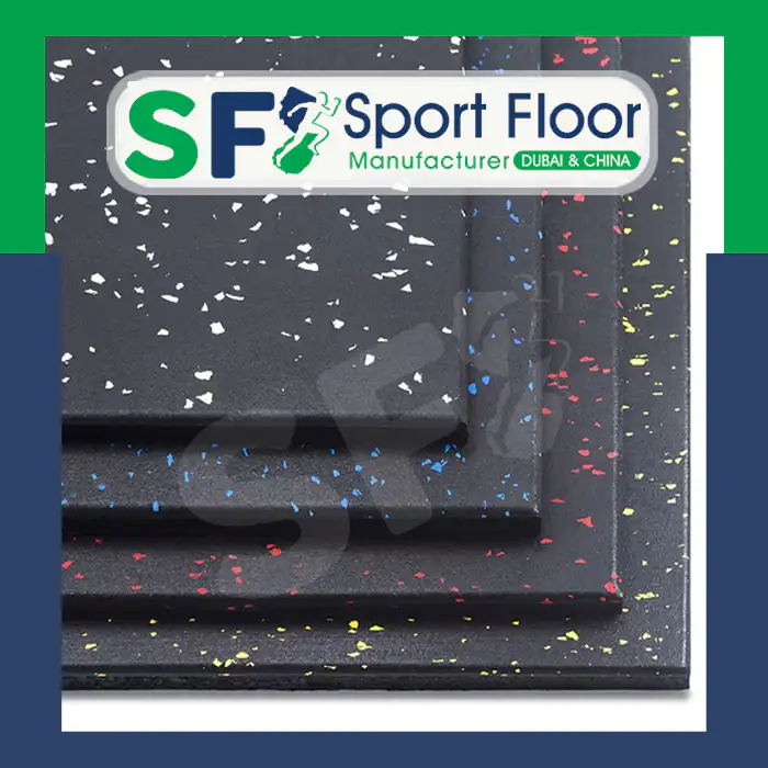 بلاط مطاط منقط - Speckled Rubber Tiles - Dalles en Caoutchouc Mouchetées - Baldosas de Goma Salpicadas