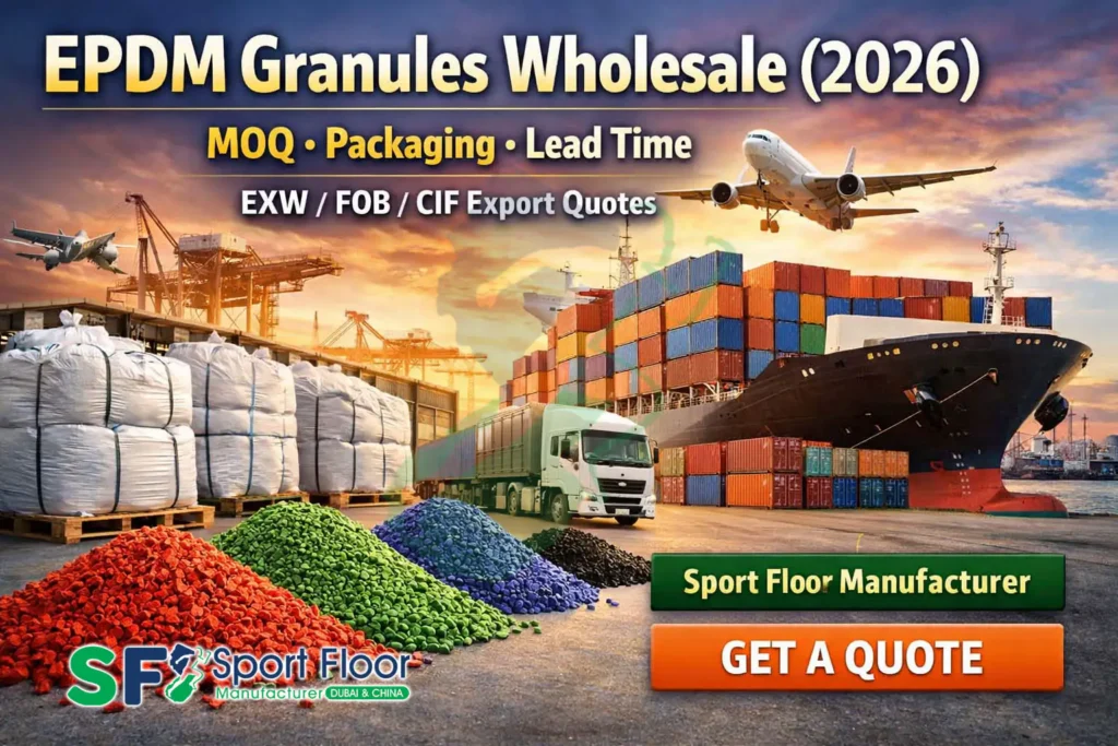 EPDM granules wholesale MOQ packaging lead time export EXW FOB CIF