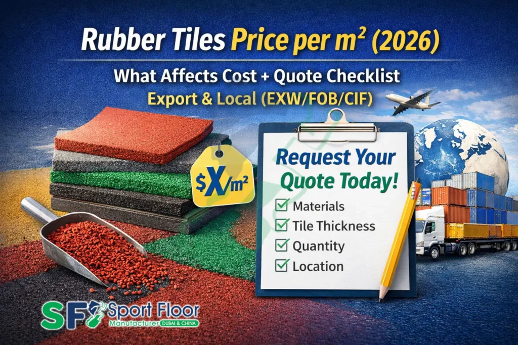 rubber tiles price per m² 2026 export local Rubber tiles price per m² guide 2026 export local quotation