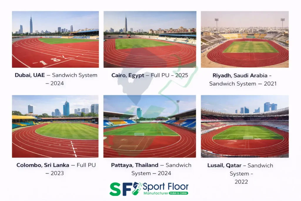 running track project uae dubai sandwich 2024. Running track project sandwich system Dubai UAE - China & USA