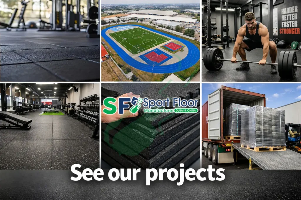 Sport Floor gym rubber flooring projects proof and references