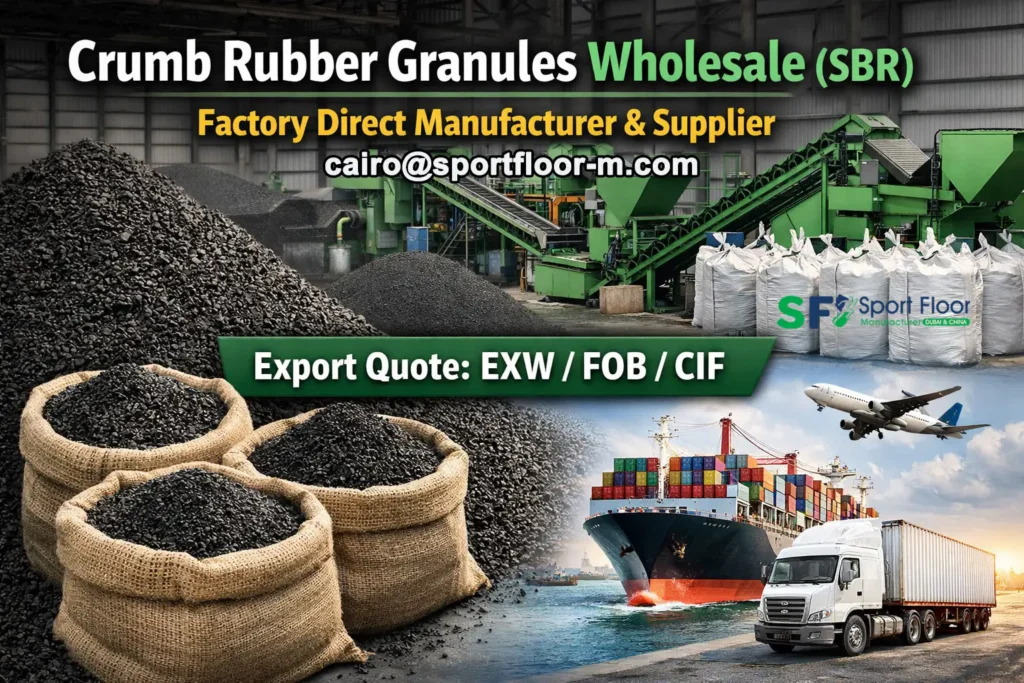 Crumb rubber granules wholesale SBR factory direct manufacturer and supplier export quote