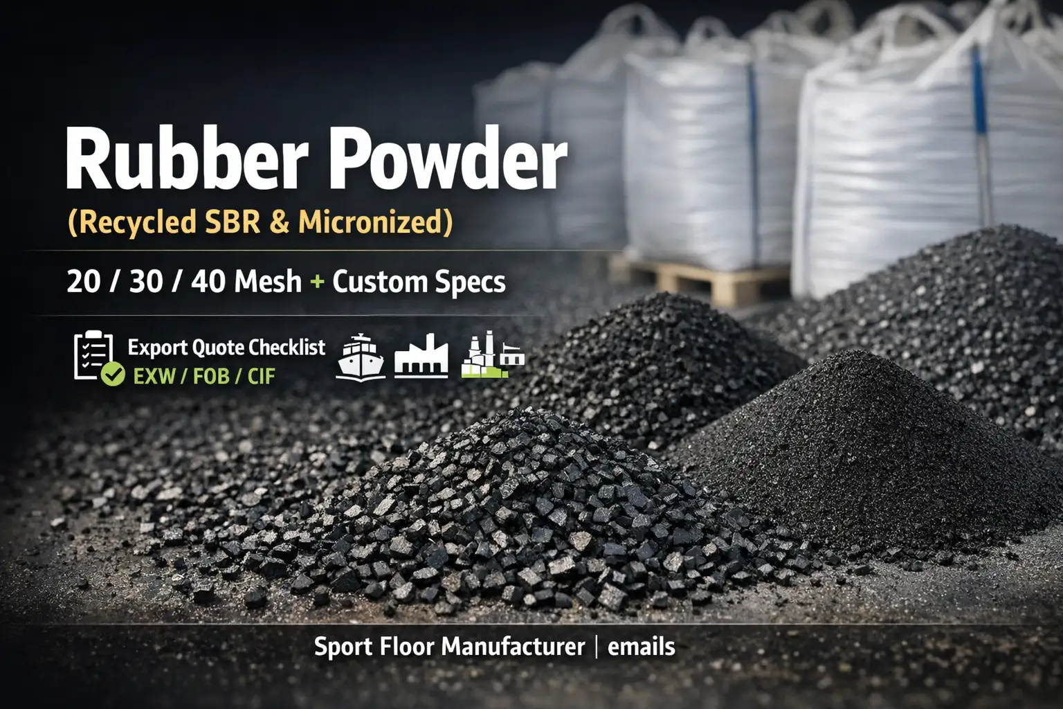 Rubber Powder | Fine Rubber Material (Mesh Options) | Export 2026