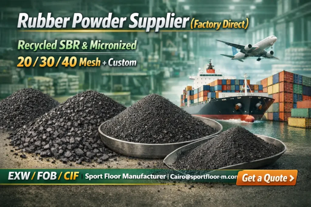 Factory-direct rubber powder supplier for SBR and micronized grades (20/30/40 mesh) export quotes