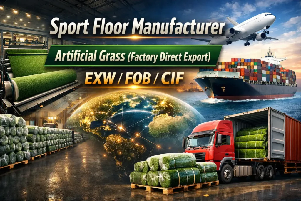 Sport Floor Manufacturer artificial grass factory direct export rolls ready for wholesale quotation