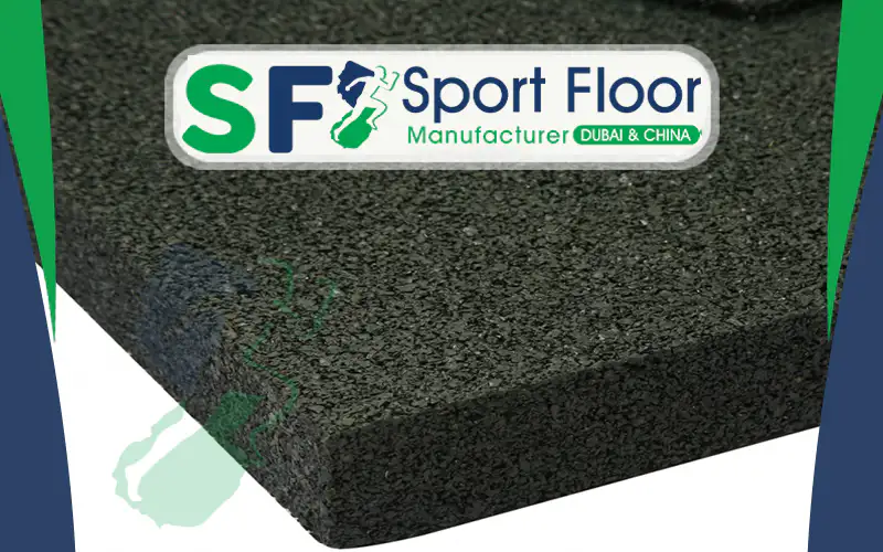 Thick black SBR rubber tile product corner