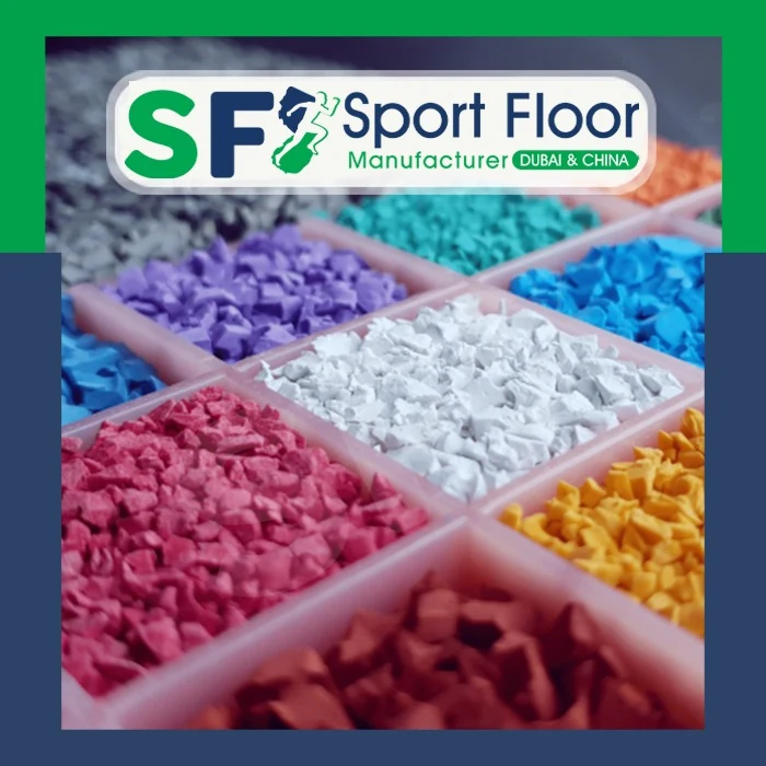 Colored EPDM rubber granules for playground and sports flooring