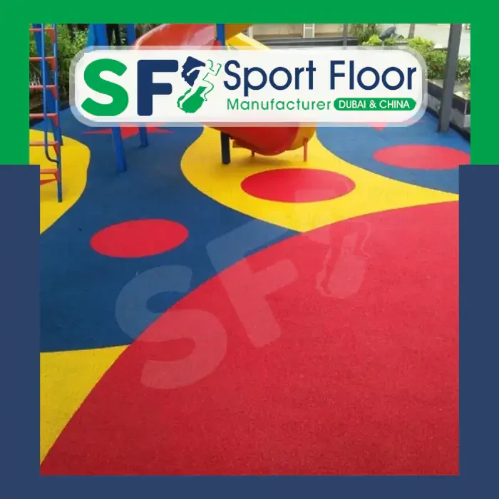 Colorful EPDM playground safety flooring surface