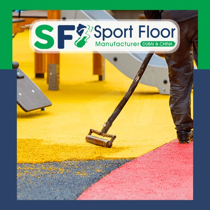 EPDM granules installation for playground surfacing