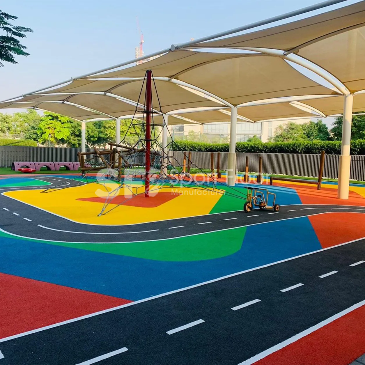 مشروع أرضيات مطاطية من أعمال Sport Floor