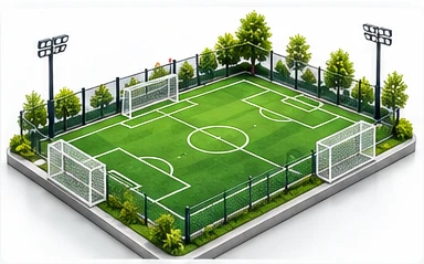 إنشاء ملاعب كرة القدم بالعشب الصناعي