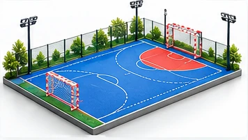 إنشاء ملاعب كرة اليد