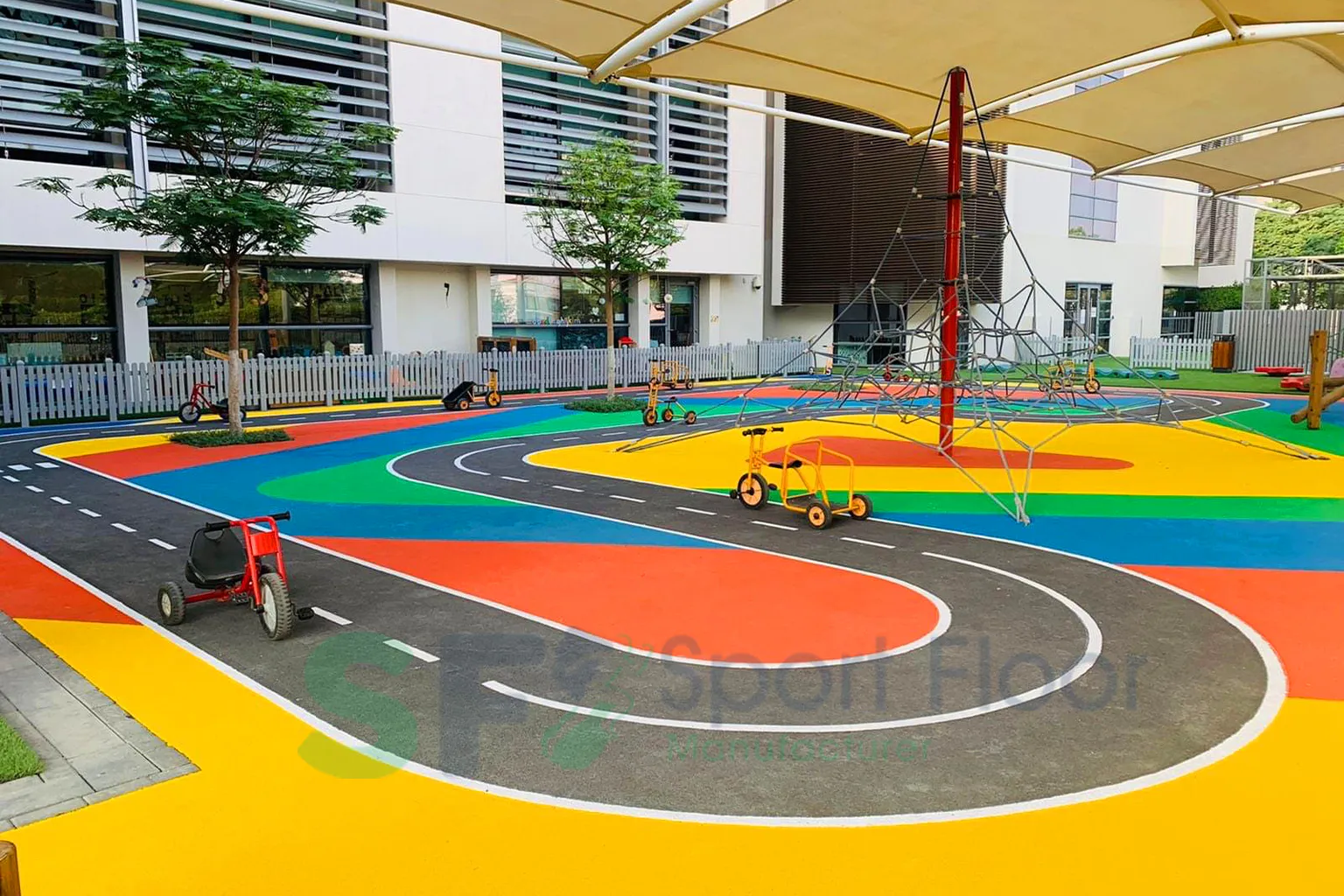 Sport Floor sports flooring system on a multipurpose sports court