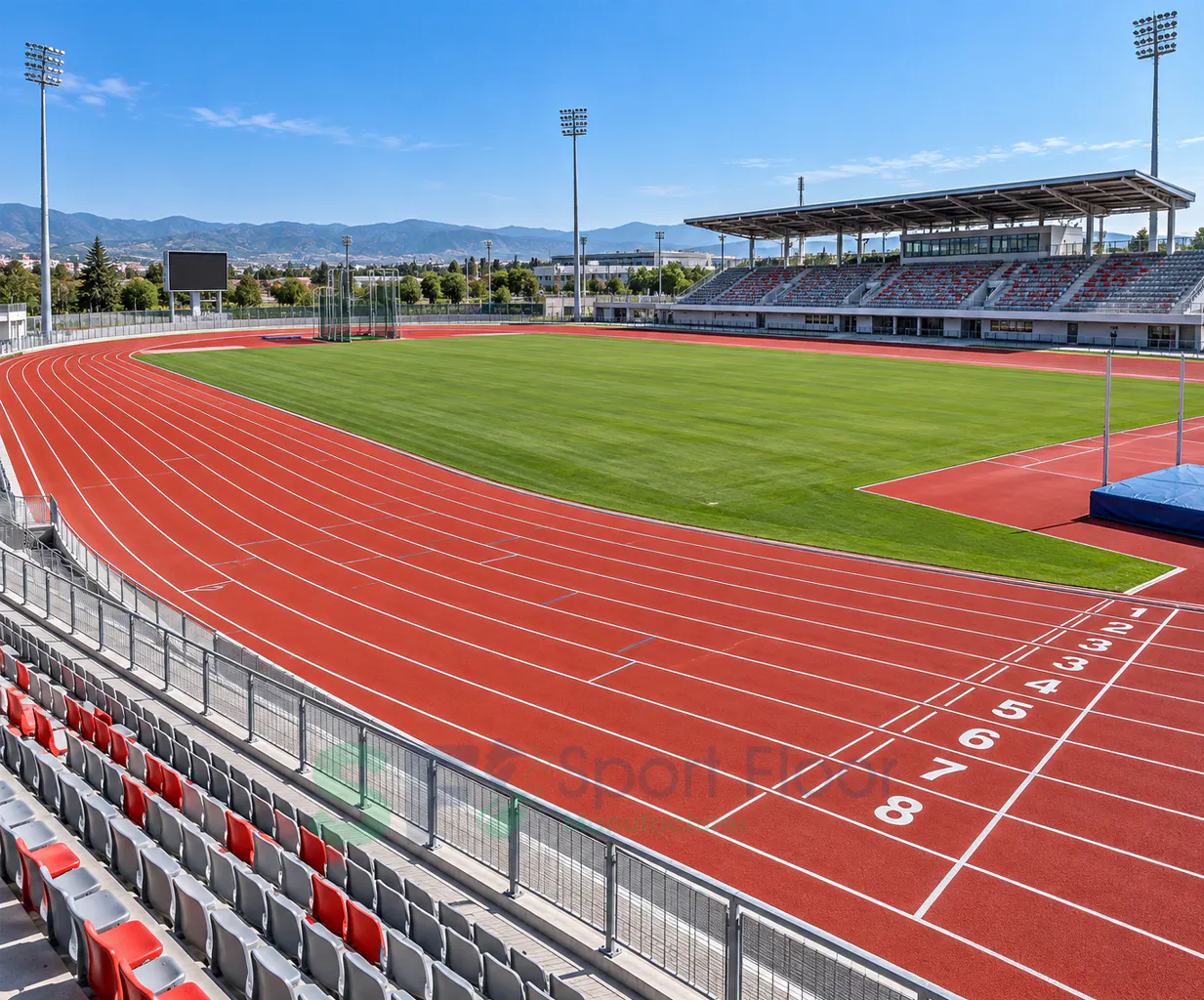 إنشاء مضمار جري وألعاب قوى بواسطة Sport Floor